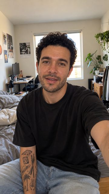 Jake on his bed, talking to the camera